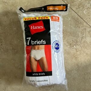 Hanes white briefs x7